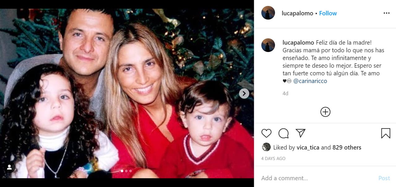 Lo hizo con 
<b><a href="https://www.instagram.com/p/CAA0MKEADF0/" target="_blank">esta foto</a></b> en la que también aparece su famoso padre. 
<br>