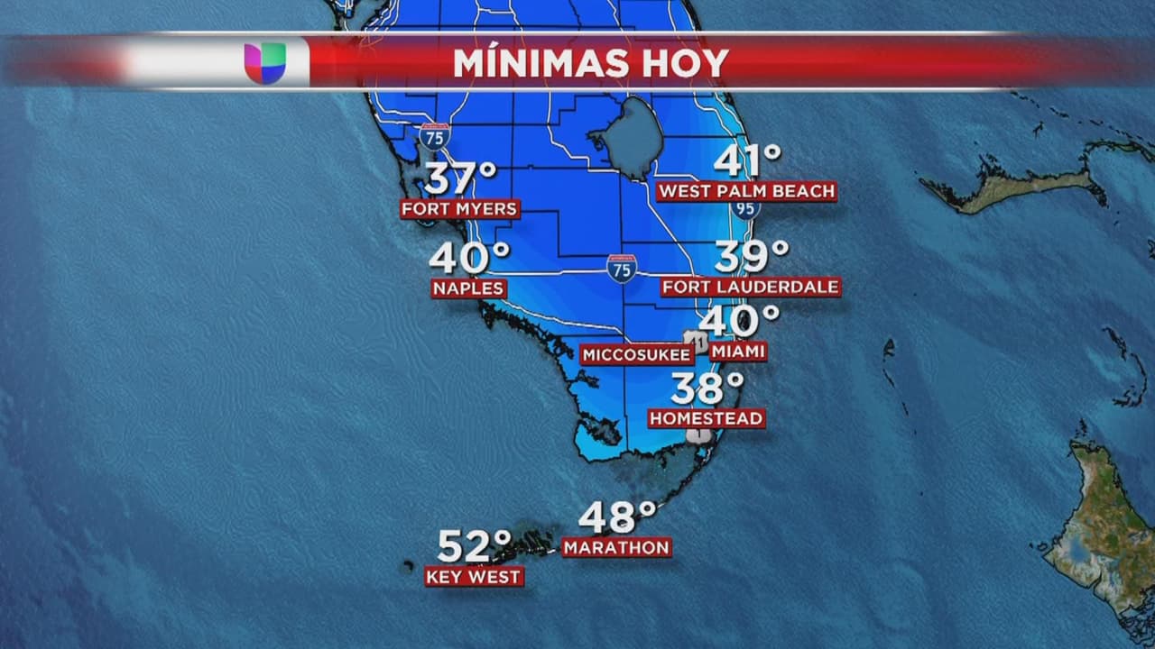 Miami rompe el récord de frío en los últimos 9 años 