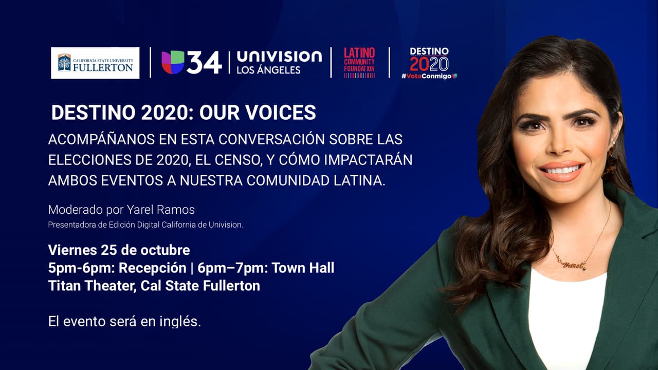 Univision Los Ángeles te invita a “Destino 2020: Our Voice”: una conversación sobre las elecciones de 2020 y el censo
