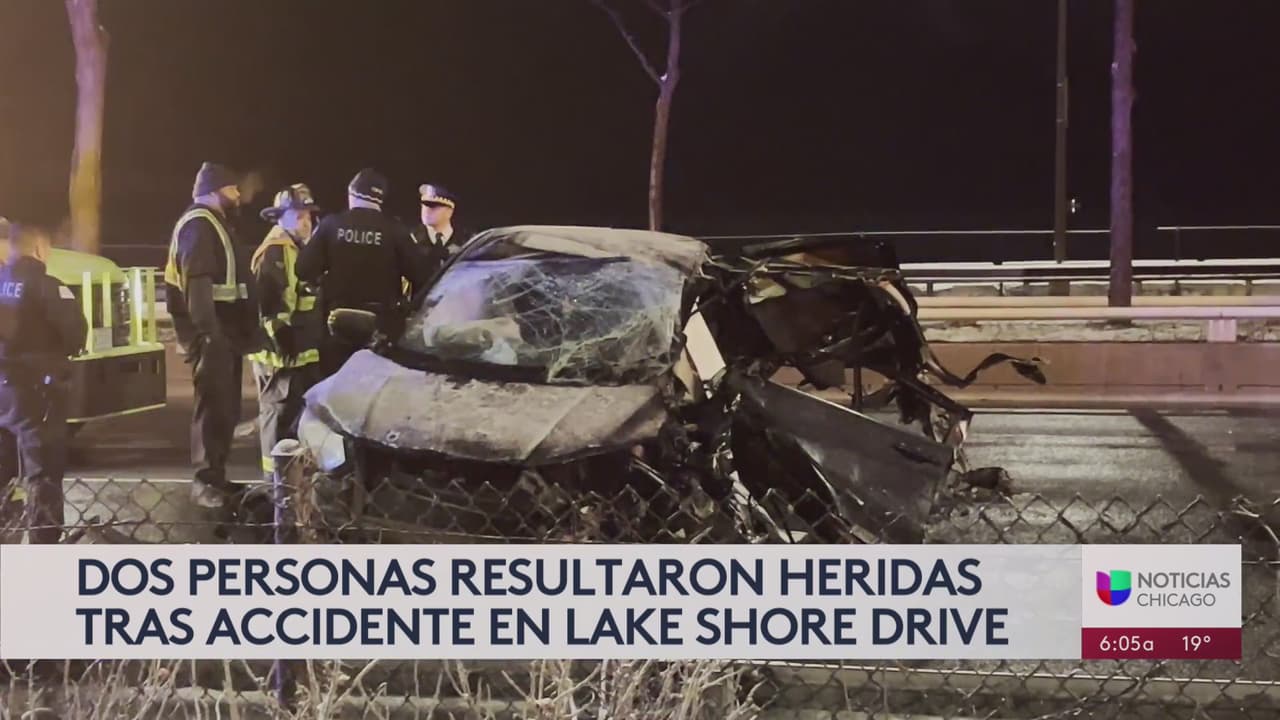 Un hombre sale expulsado de su coche tras estrellarse en DuSable Lake Shore Drive