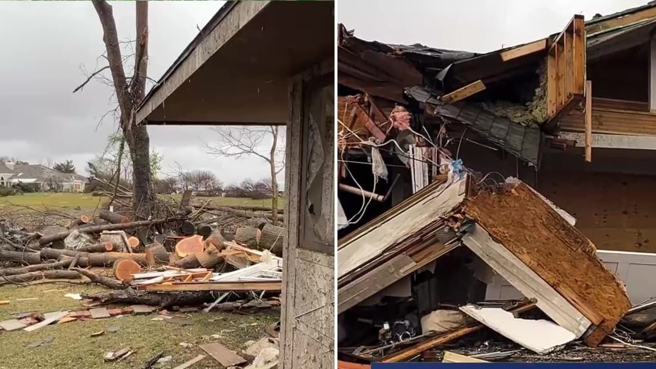 “No se puede hacer nada contra la naturaleza”: Familia Reyes recoge los escombros de lo que fue su casa en Kankakee 
