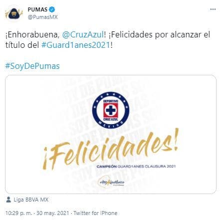 Estas fueron las reacciones tras el campeonato del Cruz Azul.