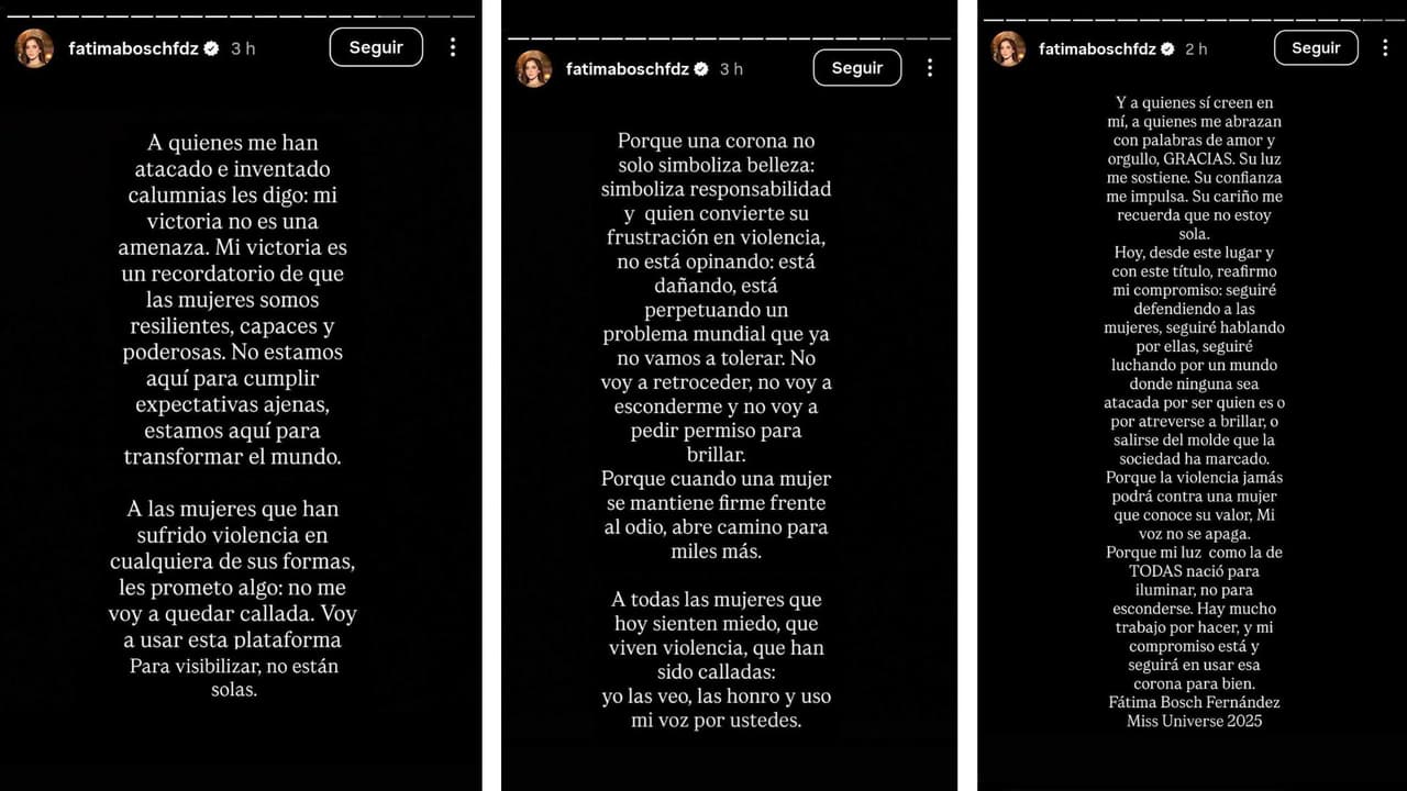 Fátima Bosch agradeció el apoyo y reafirmó su compromiso de alzar la voz en pro de las mujeres.