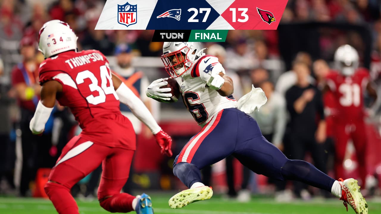 Patriots se mete a la lucha por NFL Playoffs al derrotar a Cardinals