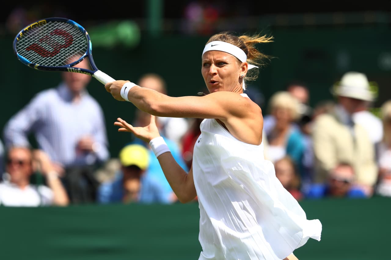 Lucie Safarova, una de las primeras jugadoras en quejarse el incómodo diseño.