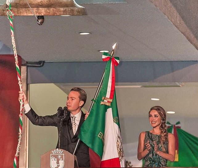 Esta es la primera vez que Anahí celebra el Grito de Independencia como Primera Dama del estado.