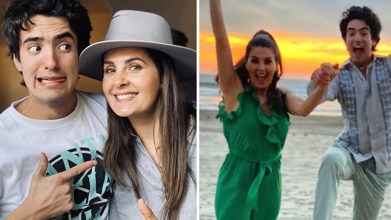 Mientras que 
<b><a href="https://www.univision.com/shows/si-nos-dejan/mayrin-villanueva-trayectoria-si-nos-dejan-novela-univision-fotos" target="_blank">la protagonista de Si Nos Dejan</a></b> ya era mamá de Sebastián y Romina, a quienes procreó en el matrimonio que tuvo con Jorge Poza, de 1997 a 2008.
<br>