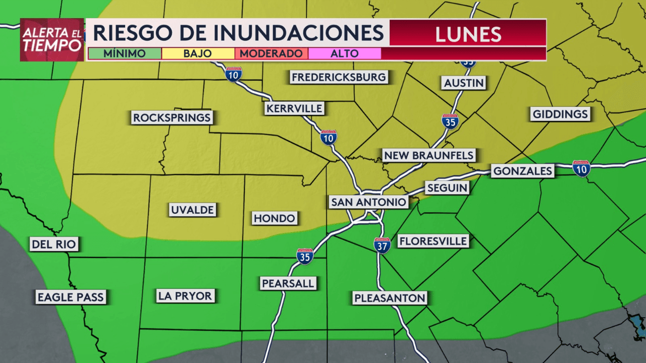 Este es el riesgo que existe de inundaciones para algunas áreas del centro de Texas.