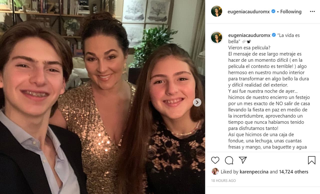 Junto con sus hijos se reunió alrededor de la mesa de su casa, vistieron de manera formal y tuvieron una cena especial para celebrar la cuarentena y el haber cumplido una meta entre familia.
<br>