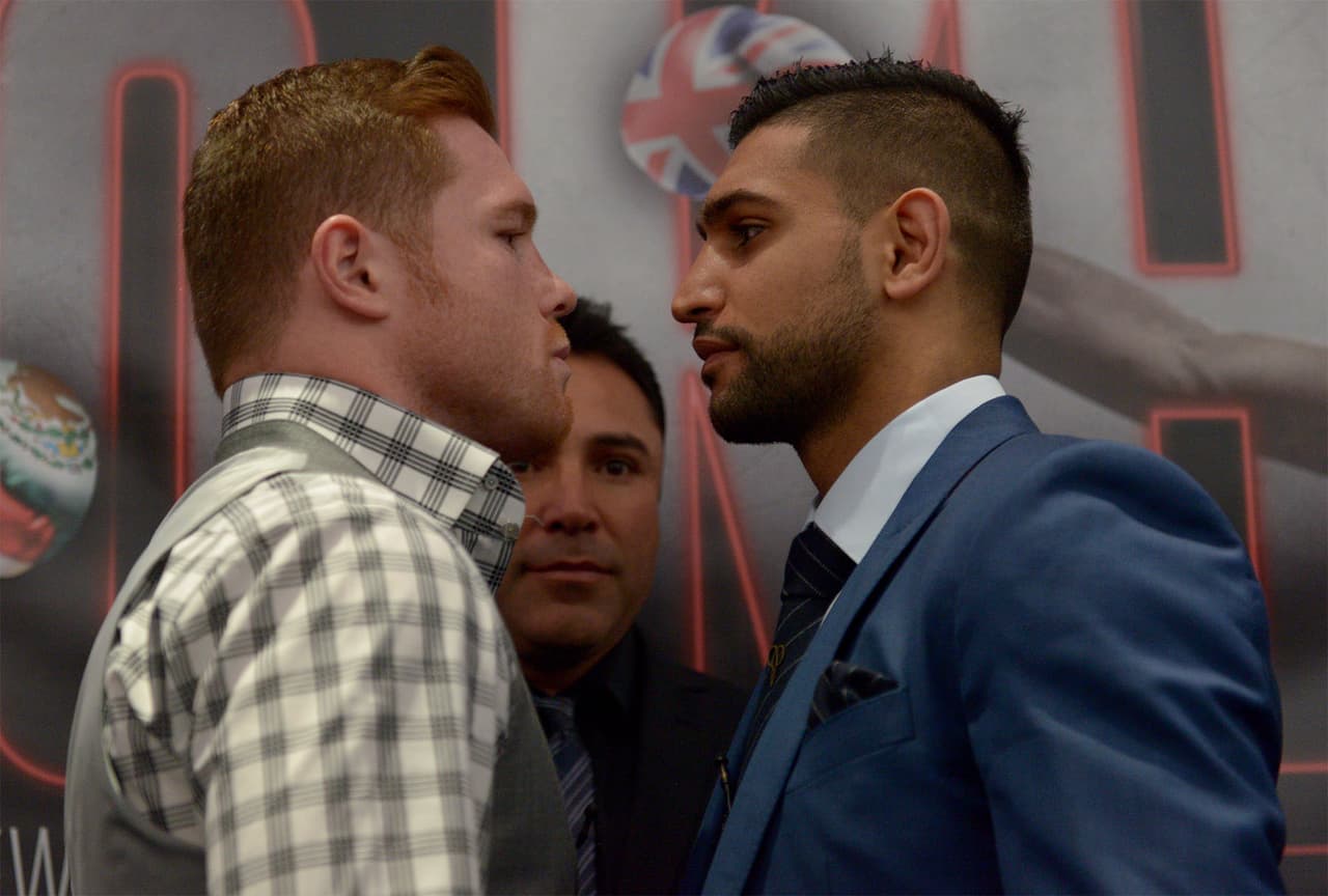 Saúl 'Canelo' Alvarez defenderá el título mediano del CMB ante Amir Khan el 7 de mayo en el T-Mobile Arena de Las Vegas,Nevada.