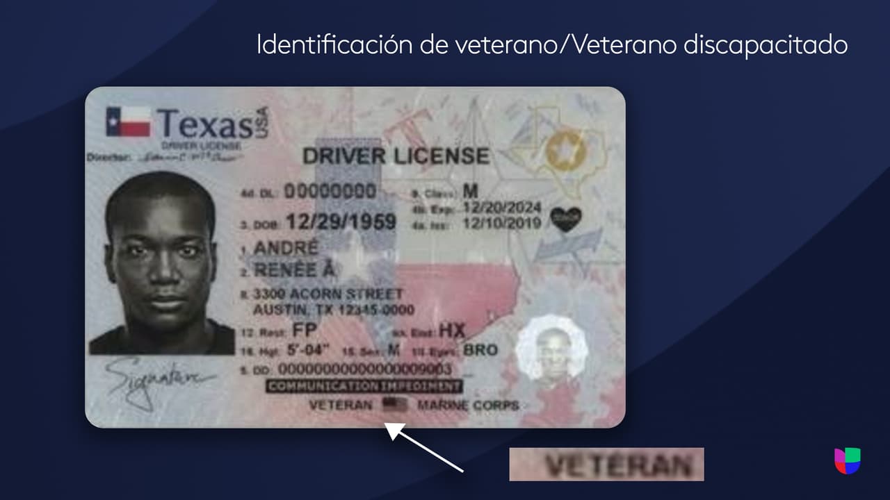 <b>Identificación de veteranos|</b>El nuevo diseño también identificará a veteranos y veteranos discapacitados.
