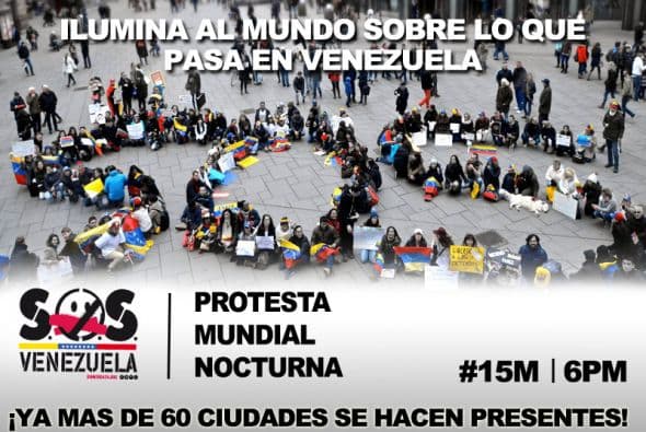 Más de 60 ciudades han confirmado que se sumarán este sábado a una protesta mundial a favor de Venezuela.