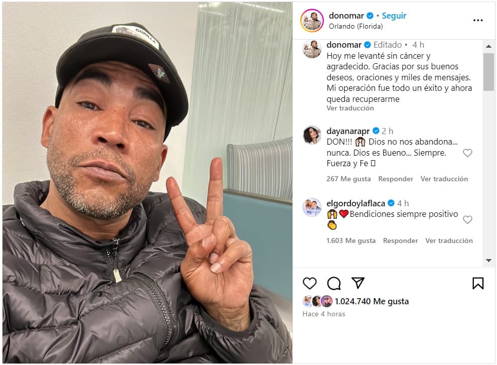 Don Omar reveló que lo intervinieron y le queda recuperarse.