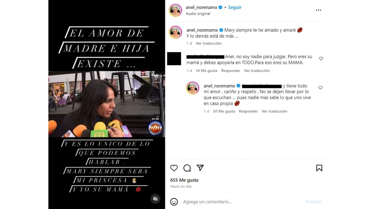 Anel Noreña aseveró que existe el "amor de madre e hija".