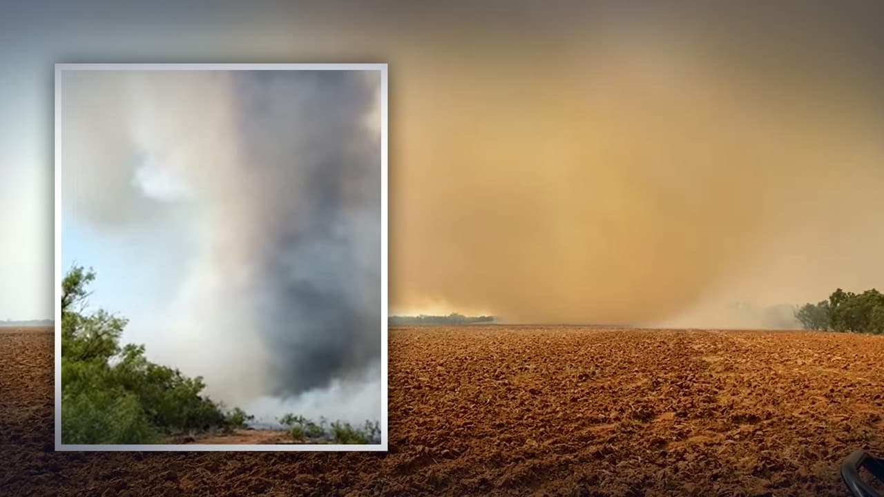 Captan en video dos incendios en Texas que se fusionan y se convierten en un “Smokenado”