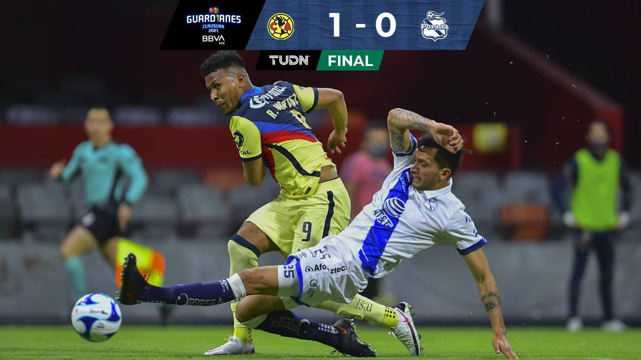 Roger Martínez en la jugada del gol al Puebla en el Guard1anes Clausura 2021 BBVA MX.