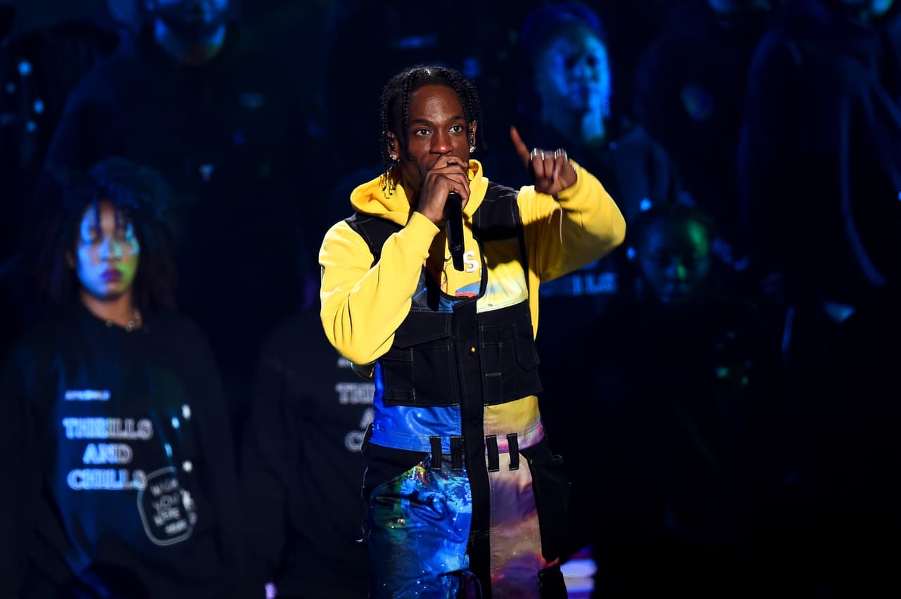 Travis Scott unveils roller coaster during his first Astroworld performance