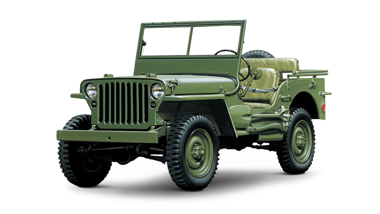 Este fue el producto final. El vehículo
<b>GP </b>por General Purpose, (o propósito general) utilizado por las fuerzas aliadas durante la Segunda Guerra Mundial. El nombre oficial de los modelos fabricados por Willys era
<b>Willys MP</b> mientras que los fabricados por Ford fueron denominados como
<b>Ford GWP</b>.
<br>
<br>Un gran total de
<b>637,385</b> GPs fueron fabricados durante la guerra; 359,489 por Willys y 277,896 por Ford.