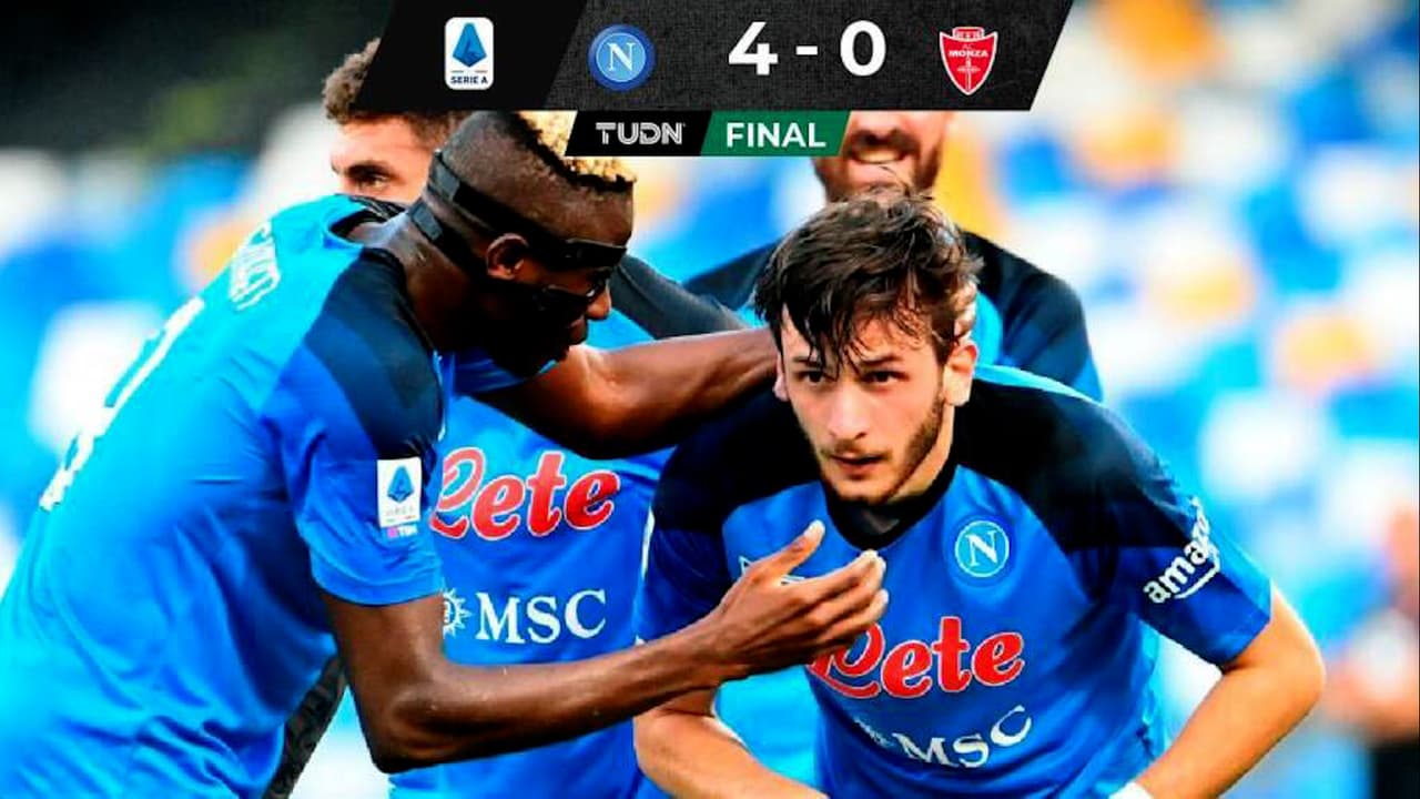 Napoli 4-0 Monza, resultado goles y resumen