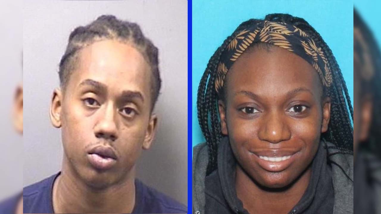 Darius Sullivan (izq.), de 25 años, fue detenido por la policía. A Xiandra Harris (der.), de 26, aún la buscan las autoridades.