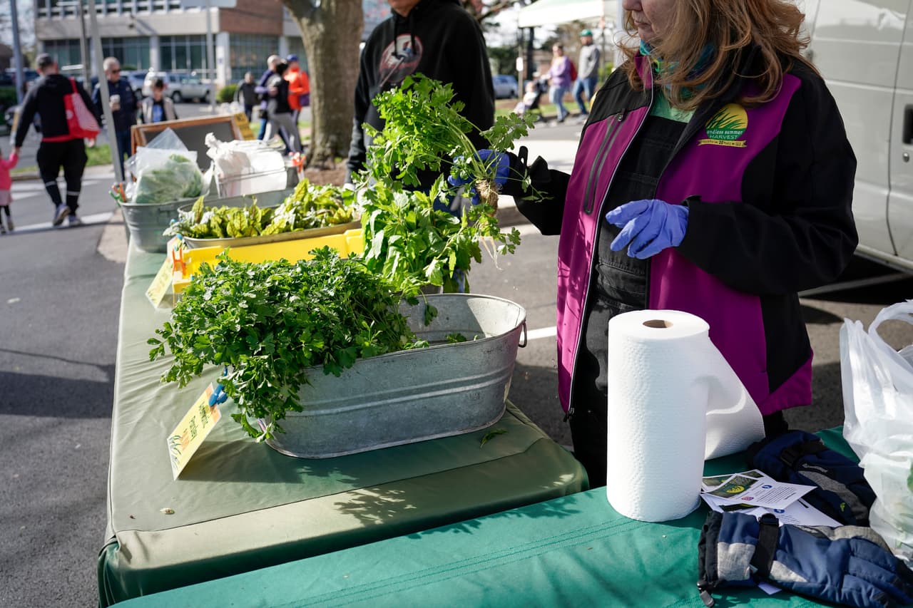 Los mercados al aire libre han tenido que 
<b>cancelar o limitar las muestras gratis a los compradores</b>, un detalle particular a los 
<i>farmer's markets</i> para ayudar a convencer al cliente de la calidad y sabor del producto. (AP/J. Scott Applewhite)