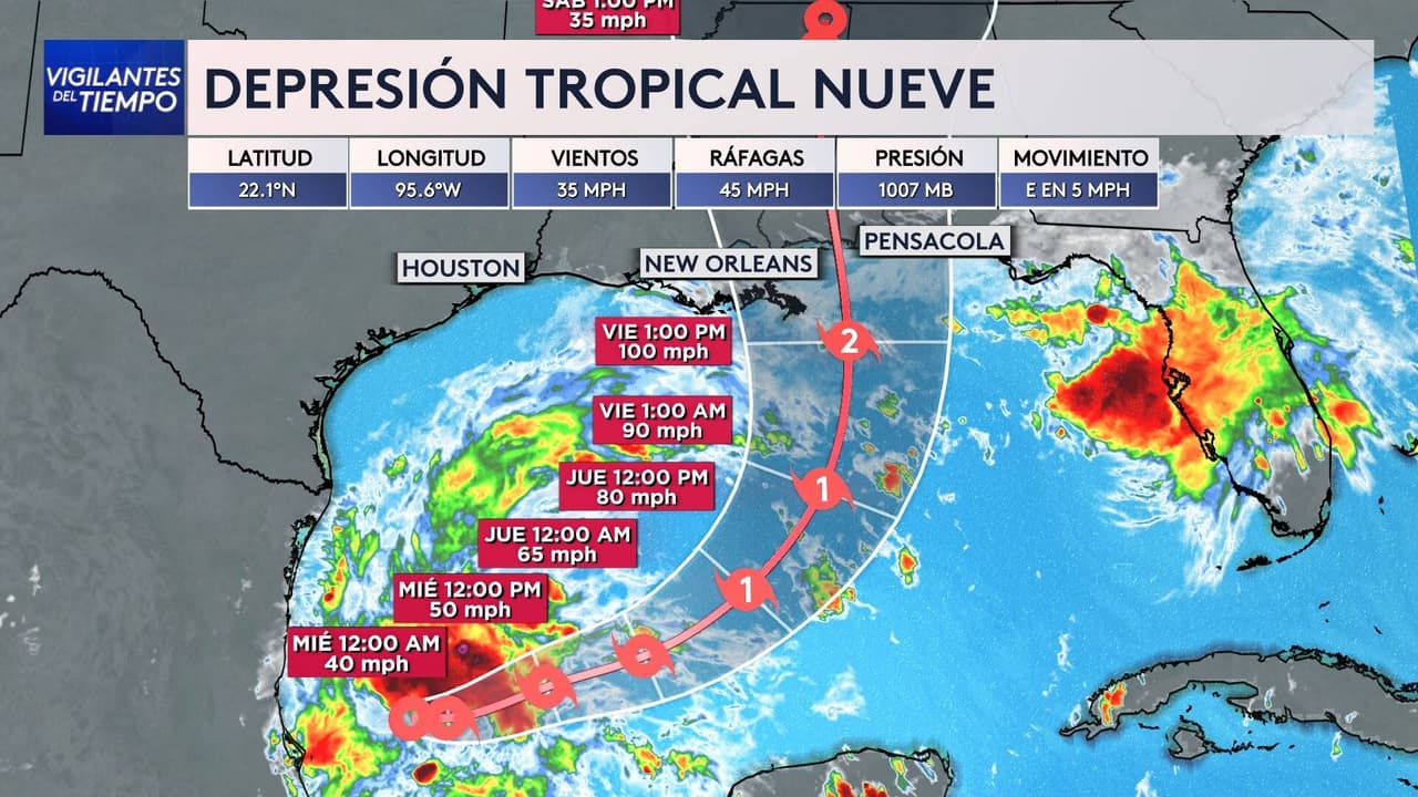 Se forma la depresión Tropical Nueve: te explicamos cuál será su trayectoria