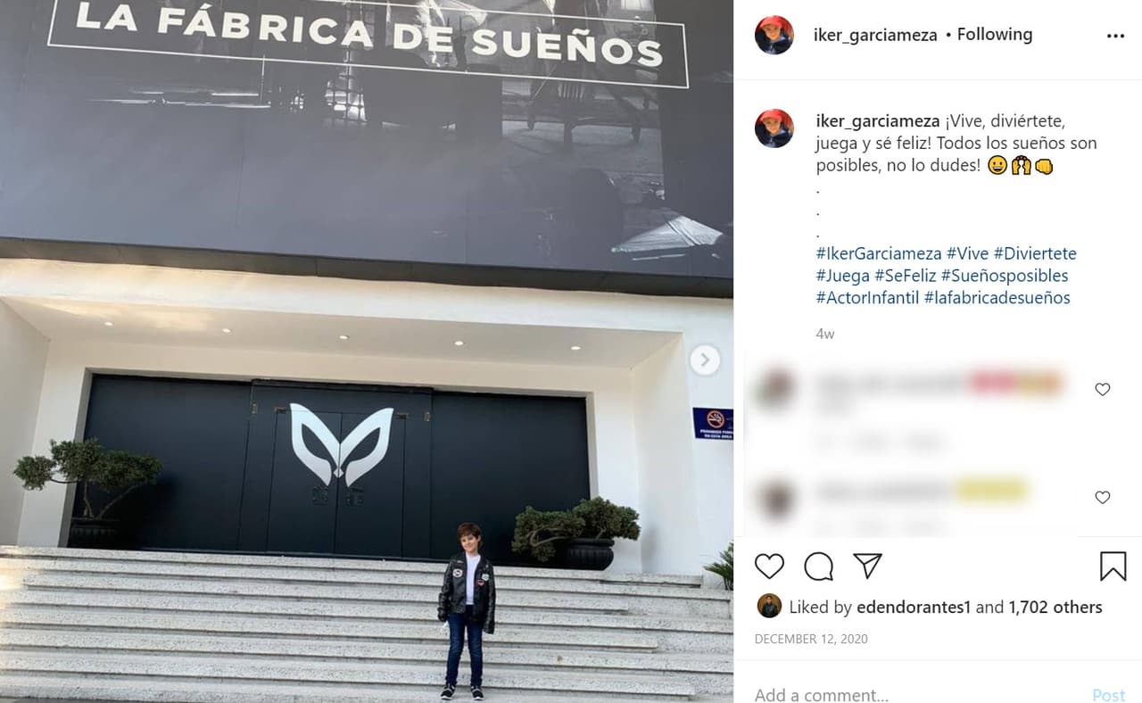 Para diciembre, cuando estaban por acabar las grabaciones, colgó esta otra desde las mismas instalaciones convertido ya en un favorito de la audiencia. "¡Vive, diviértete, juega y sé feliz! 
<b><a href="https://www.instagram.com/p/CItI9BenAJp/" target="_blank">Todos los sueños son posibles</a></b>, no lo dudes!". 
<br>