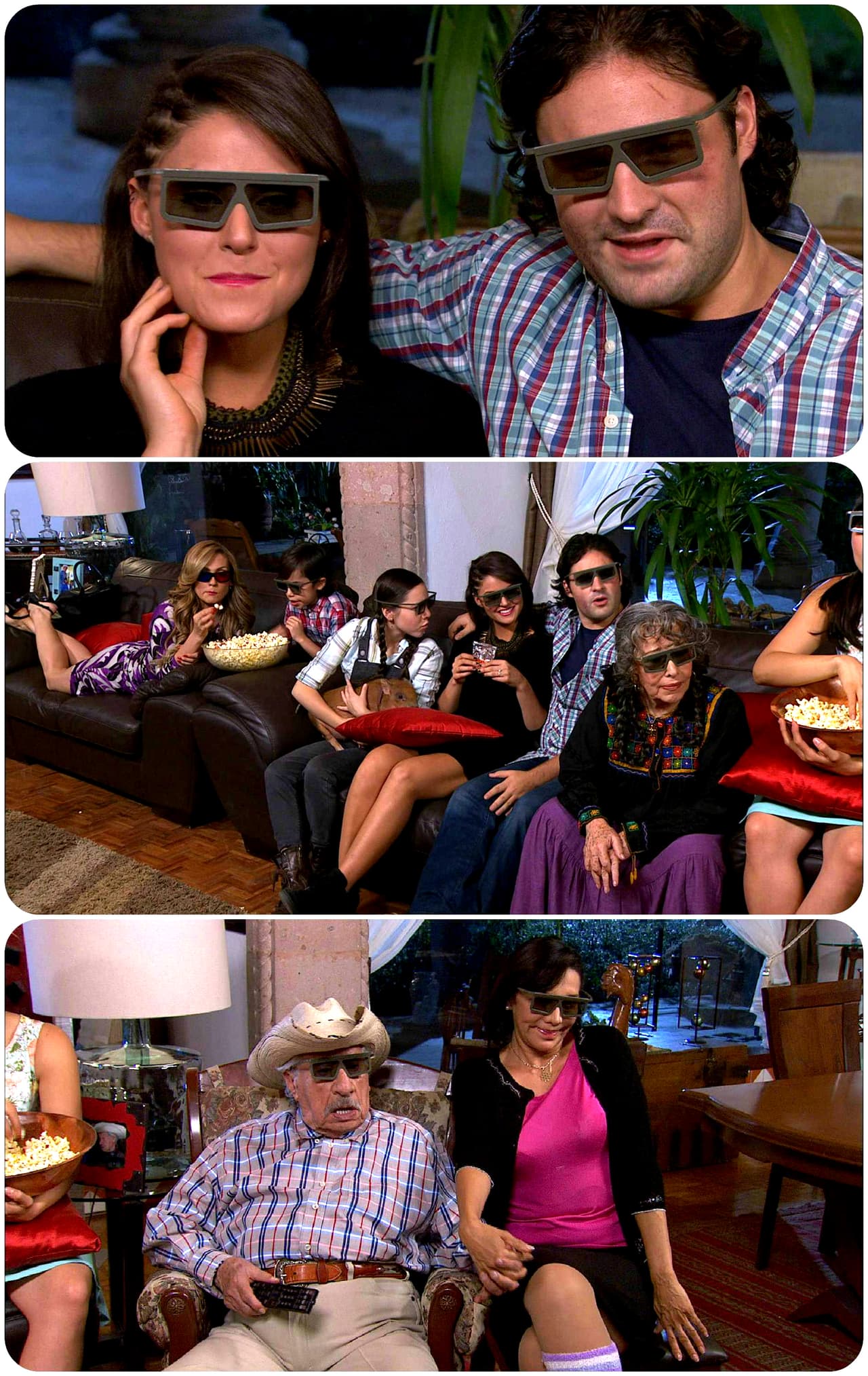 Quienes también disfrutaron mucho fueron Beto y Rocío. Vieron juntos una película con toda la familia.