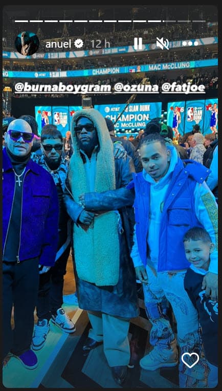 También se dejó ver junto a Ozuna y Fat Joe. 
<br>