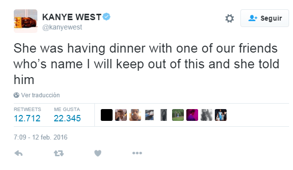 "De hecho ella estaba en una cena con un amigo y ella les dijo..."