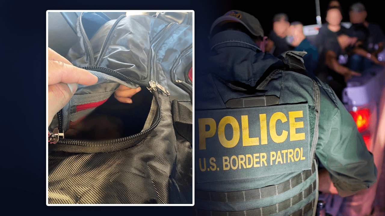 "Apenas podía moverse": Autoridades fronterizas hallan a una bebé dentro de una mochila