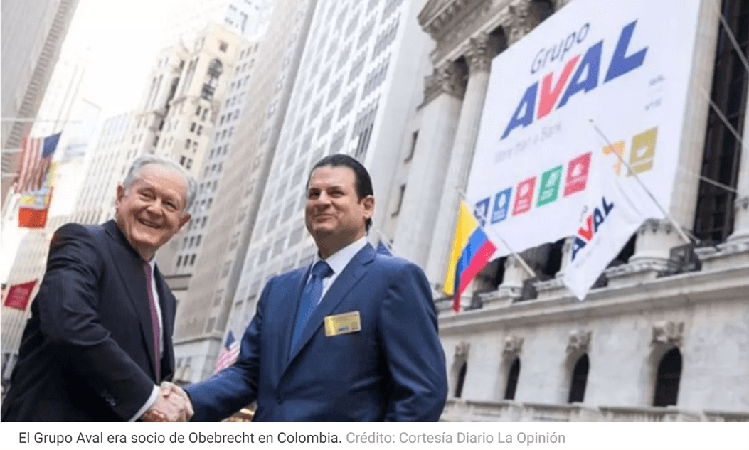 El Grupo Aval era socio de Odebrecht en Colombia.