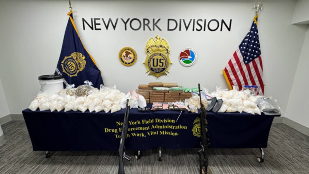 Logran el mayor decomiso de drogas en Nueva Jersey: incautan fentanilo y armas