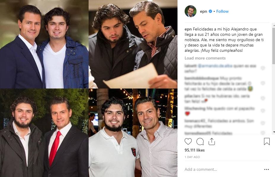 El exmandatario publicó un mensaje de felicitación, el cual iba acompañado de una serie de imágenes donde aparecen juntos.