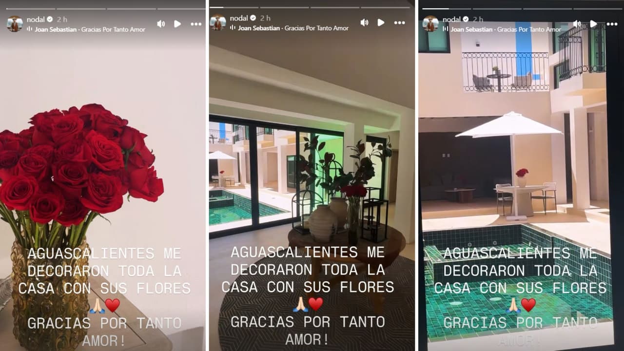 Nodal mostró la casa de Ángela en un video que subió a su Instagram.