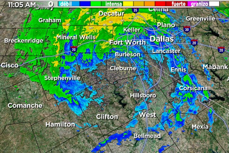Se ubica al mediodía de este miércoles sobre el norte de Texas