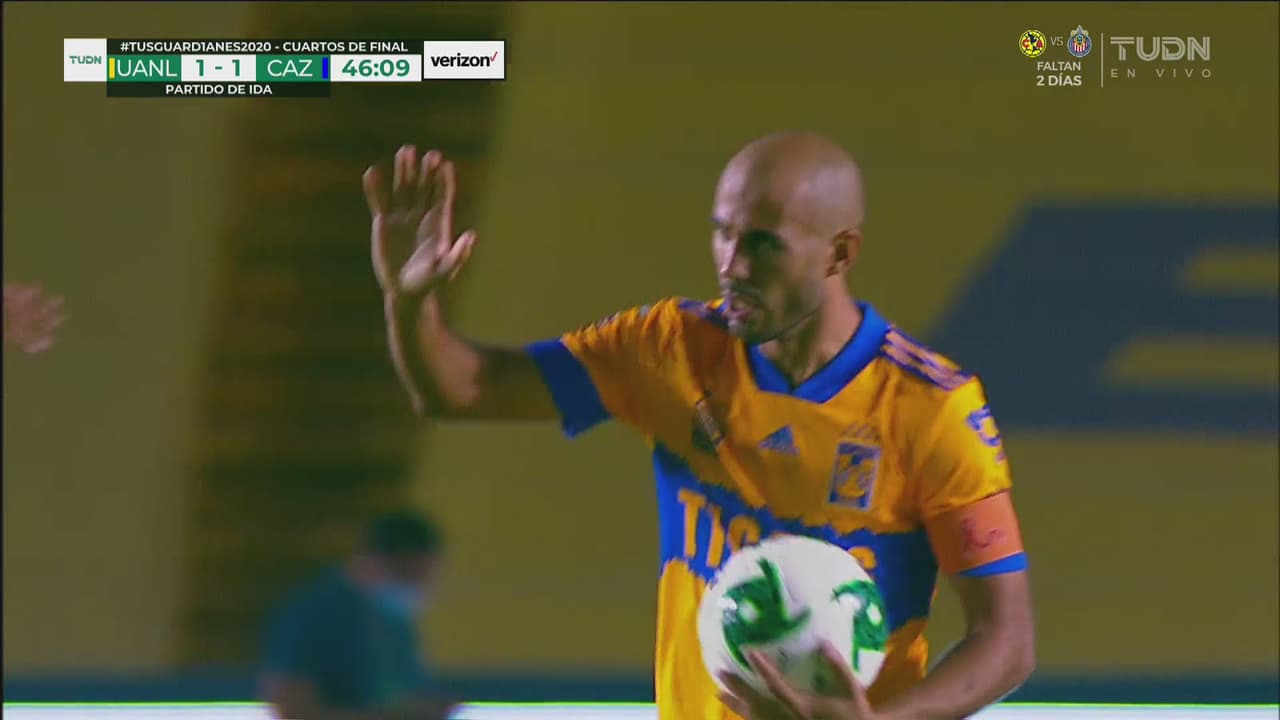 ¡Oxígeno para Tigres! Guido Pizarro hace 1-1 ante Cruz Azul de cabeza