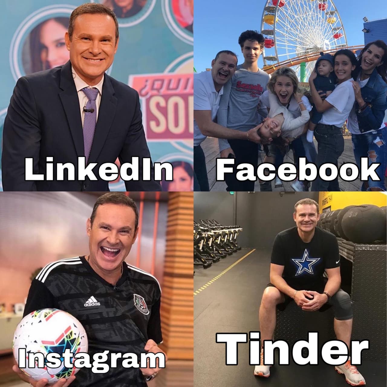 ¿Qué tal Alan en su foto para Tinder? En esta app dejaría al descubierto que a sus 48 años sigue manteniéndose en forma.