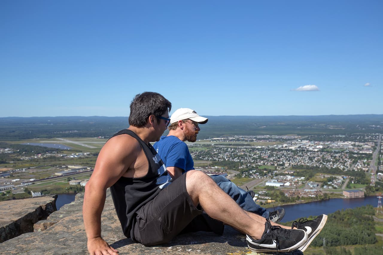 Fue la primera vez que Jeff subió una montaña y estaba muy emocionado.