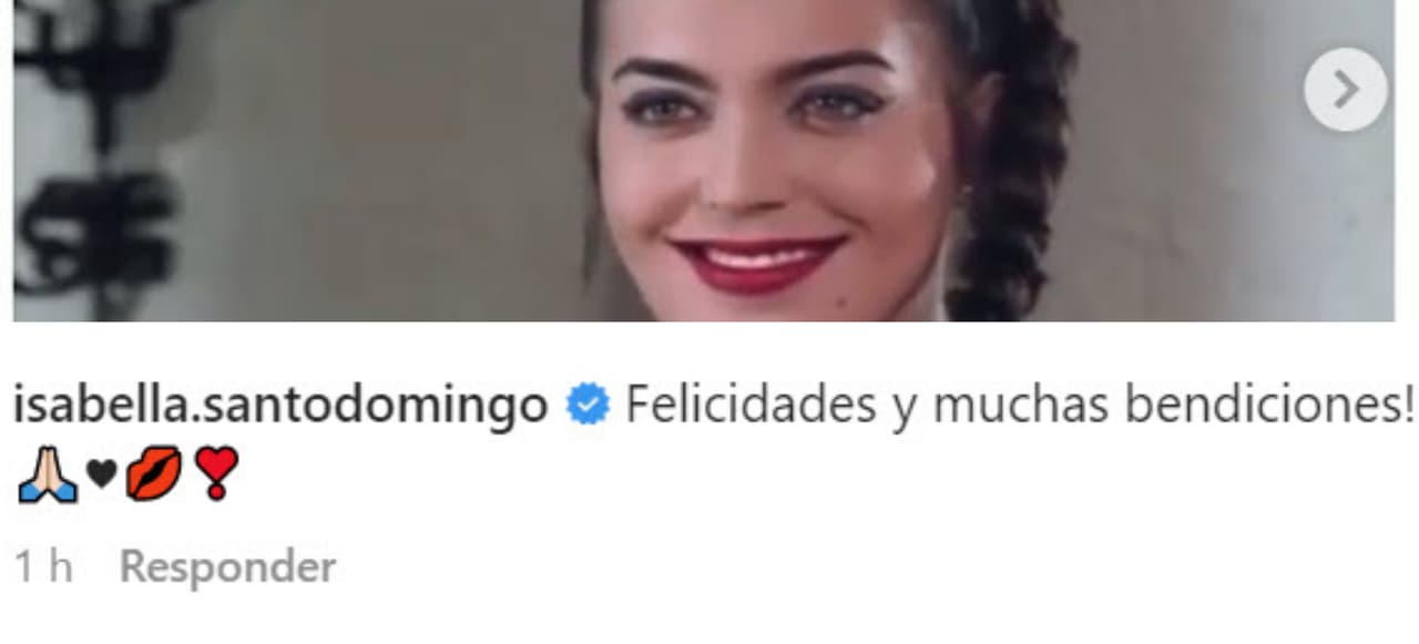 Su compatriota, la actriz Isabella Santodomingo, también le mandó buenas vibras ante la faceta que vive.
