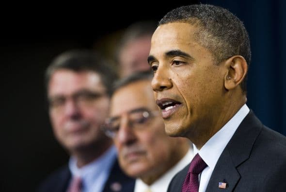 En una conferencia desde el Pentágono el presidente Barack Obama afirmó que los recortes al presupuesto de las fuerzas armadas no impedirán que la milicia de EU sigan siendo las mejor equipadas.