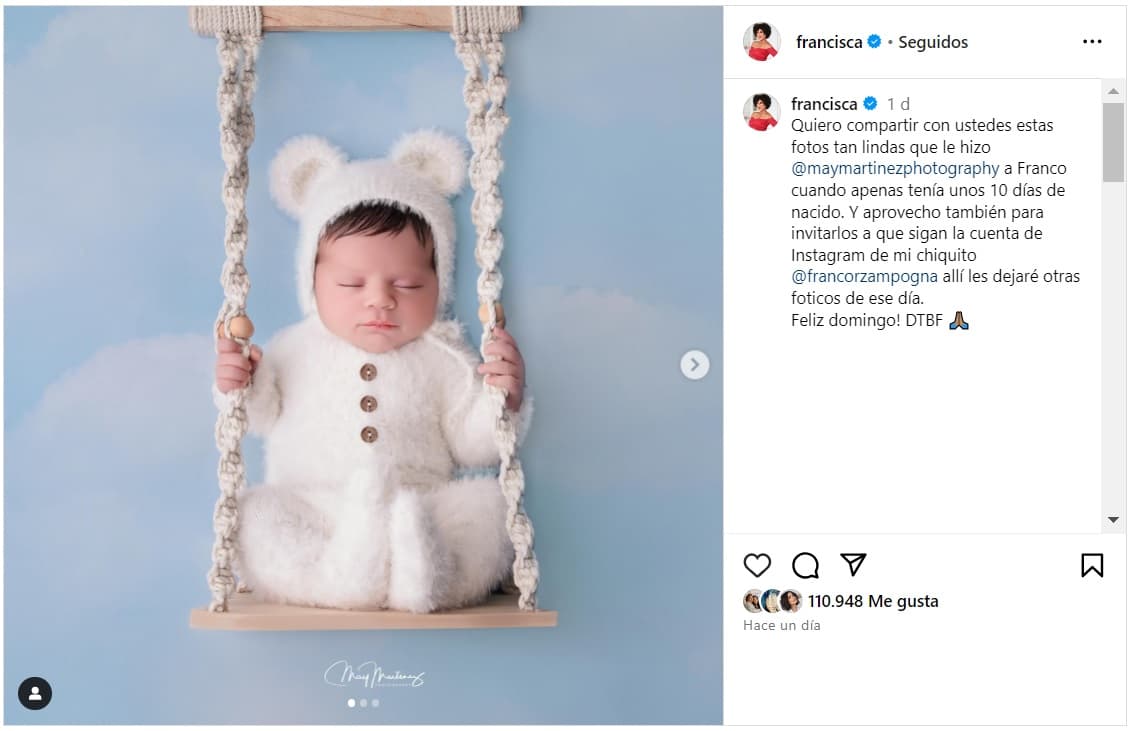 Bebé Franco, hijo se Francisca.