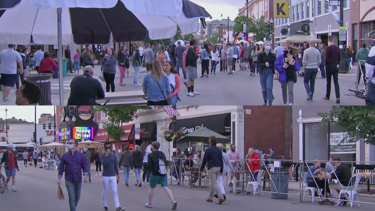 Varias calles de Chicago se abren para dar espacio a los restaurantes al aire libre 