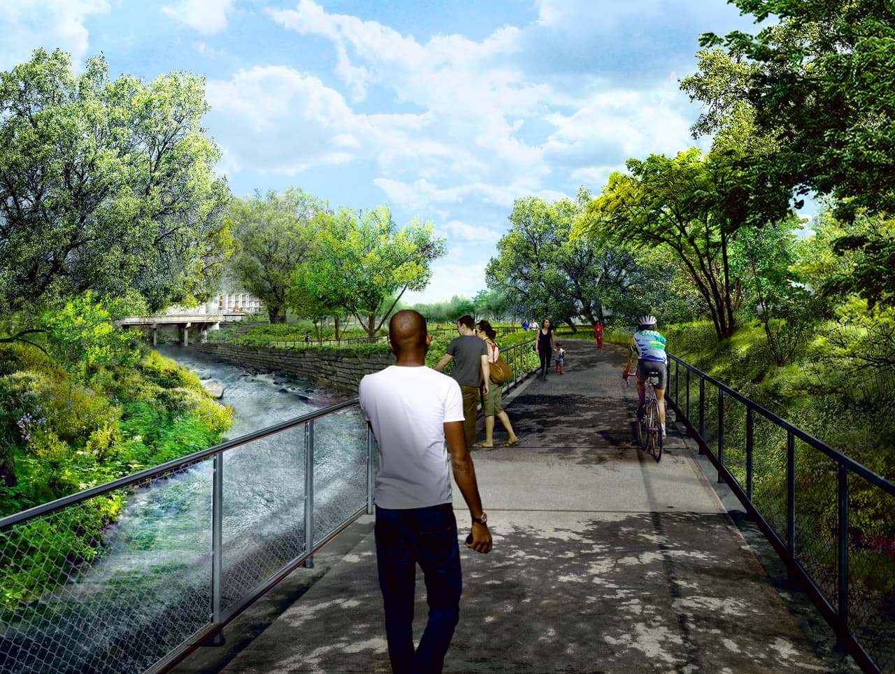 Parte del plan es que se reconstruirán los bancos de arroyos caídos y erosionados debido a inundaciones en el pasado.