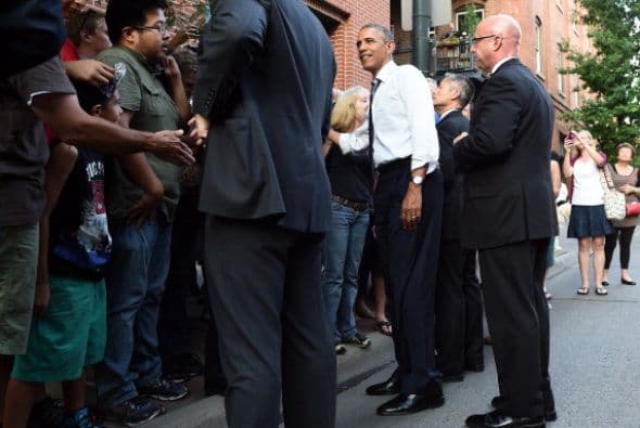 Después de la cena, Obama se saltó el guion.