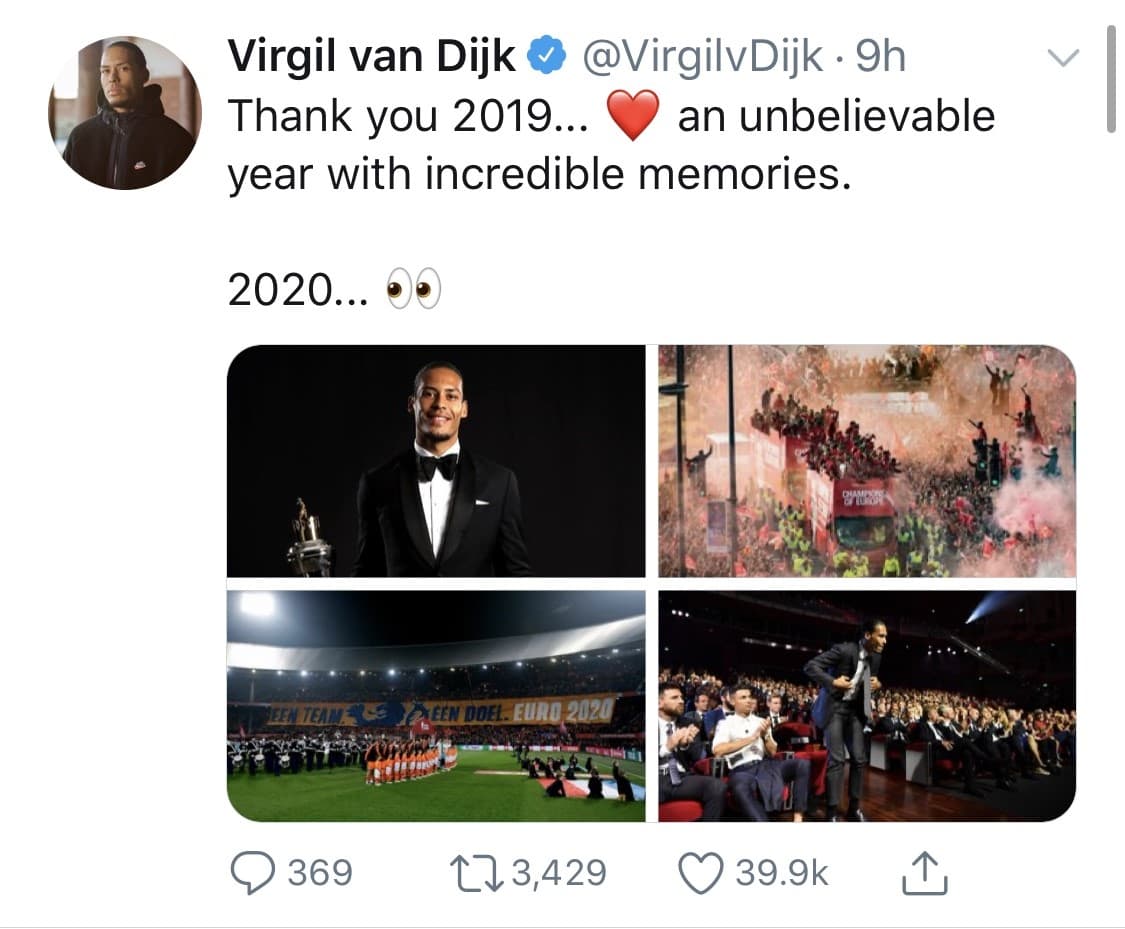 Jugadores entrenadores y clubes desean un gran 2020 a todos sus aficionados.