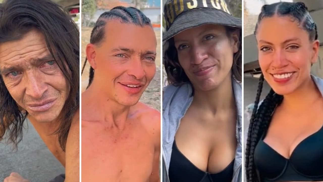 Tiktoker regala cambios de look a personas sin hogar para que vuelvan a creer en sí mismos