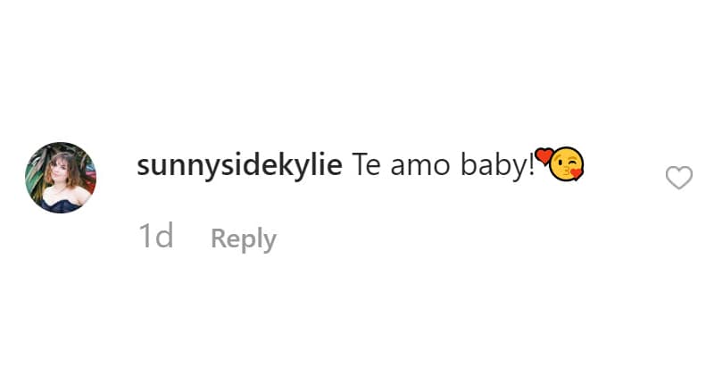 Por su parte, Kylie Jane Marco contestó el mensaje de su novio con un "¡Te amo baby!".