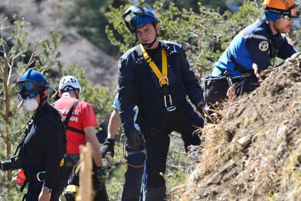 Cabe recordar que el avión de Germanwings se estrelló el martes en los Alpes franceses. (Ministerio del Interior francés/DICOM/F. Pellier).