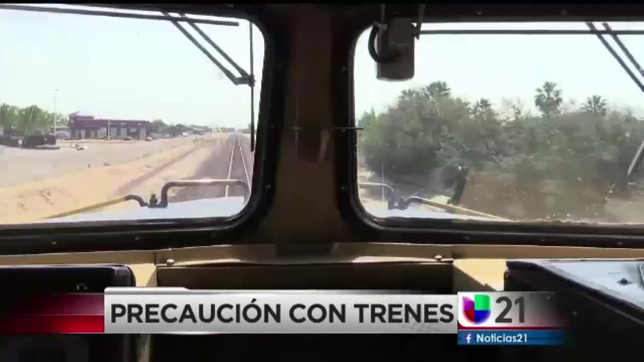 Precaución con trenes